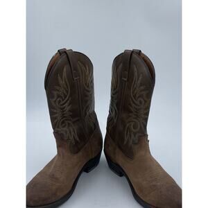 Laredo Paris 4242 Men's Brown Leather Western Cowboy Vamp Boots size 10EW